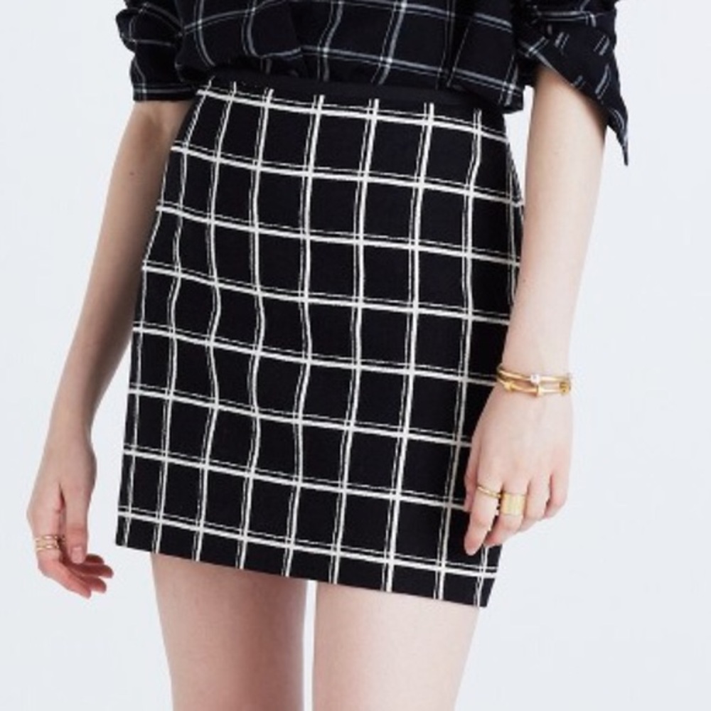 Madewell Windowpane Mini Skirt
